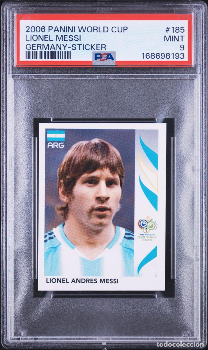 Football Stickers: Lionel Messi #185 Argentina Panini World Cup Germany Sticker 2006 PSA 9