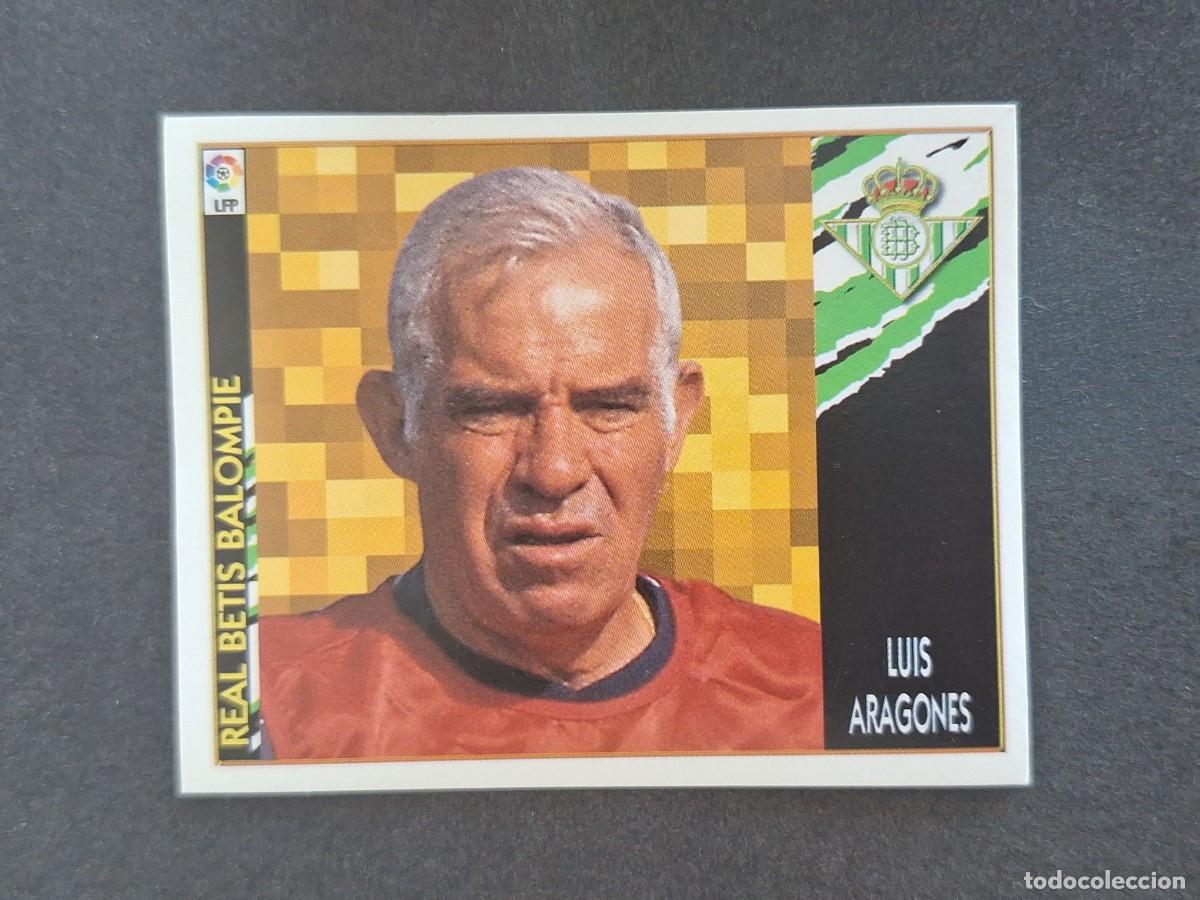 Fu&szlig;ball-Sticker: L4 LUIS ARAGONES ENTRENADOR REAL BETIS COLOCA LIGA ESTE 1997 1998 97 98 NUNCA PEGADO SIN PEGAR
