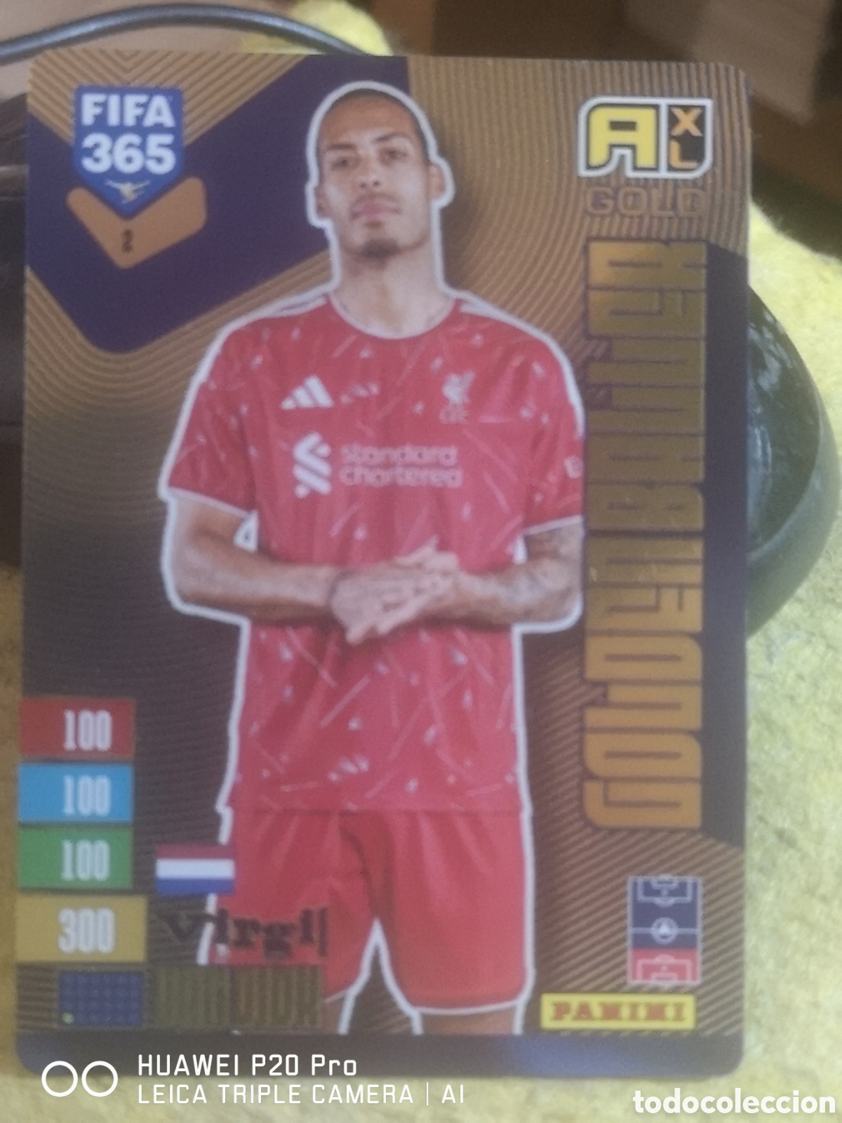 Fu&szlig;ball-Sticker: ADRENALYN FIFA 365 2027 GOLDEN BALLER 2 VIRGIL VAN DIJK - LIVERPOOL