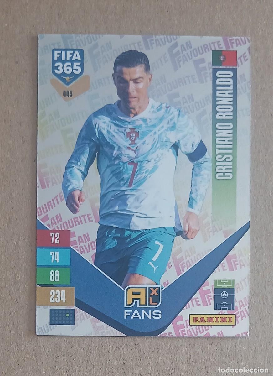 Figurine di Calcio: CROMO n&ordm; 445 CRISTIANO RONALDO FONDO PLATEADO ADRENALYN XL FIFA 365 2026-2027. Nuevo de sobre.