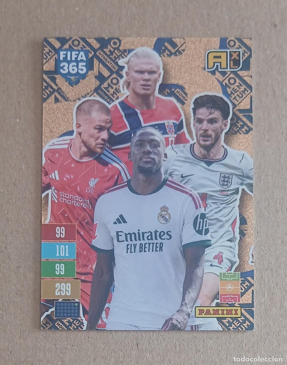 Figurine di Calcio: CROMO MOMENTUM CON HAALAND, RICE ETC ADRENALYN XL FIFA 365 2026-2027. Nuevo de sobre.