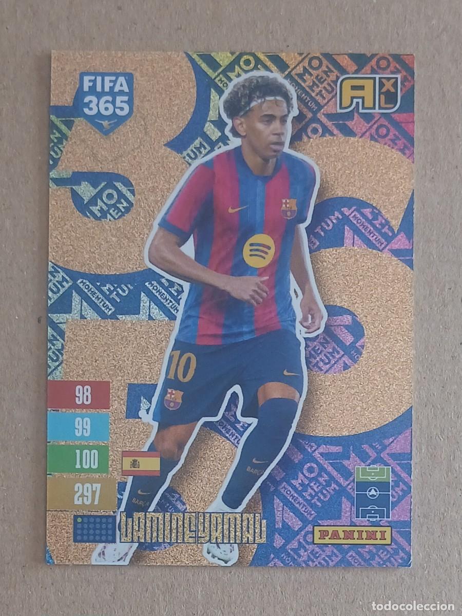 Figurine di Calcio: CROMO LAMINE YAMAL BARCELONA MOMENTUM ADRENALYN XL FIFA 365 2026-2027. Nuevo de sobre.