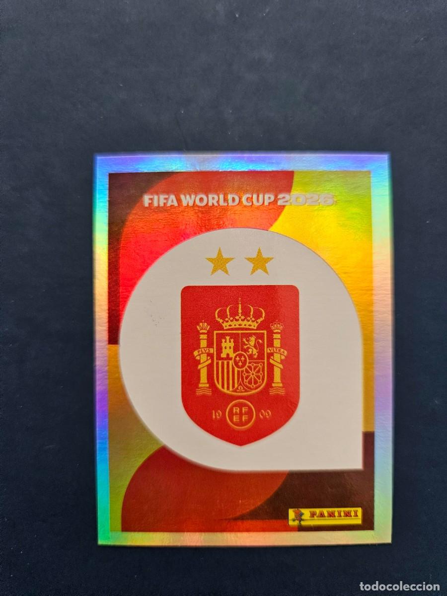 Figurine di Calcio: ESP 1 BIS ESCUDO ESPA&Ntilde;A FIFA WORLD CUP MUNDIAL 26 2026 SIN PEGAR NUNCA PEGADO