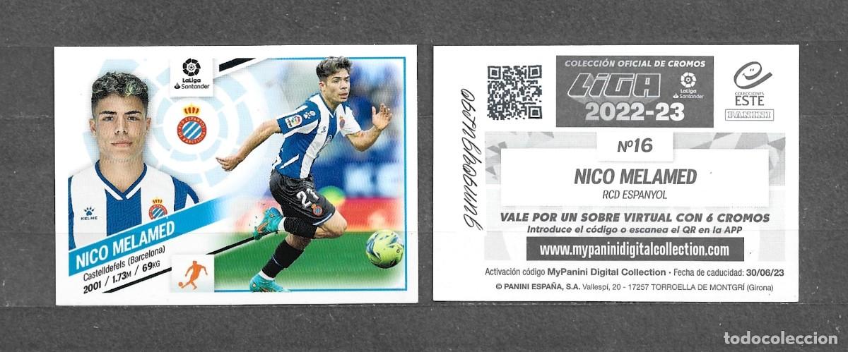 Figurine di Calcio: Liga este 22/23 - Nico Melamed - N&deg; 16 - RCD Espa&ntilde;ol