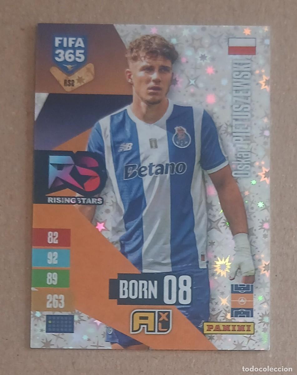 Football Stickers: CROMO RS2 OSKAR PIETUSZEWSKI RISING STARS ADRENALYN XL FIFA 365 2026-2027. Nuevo de sobre.