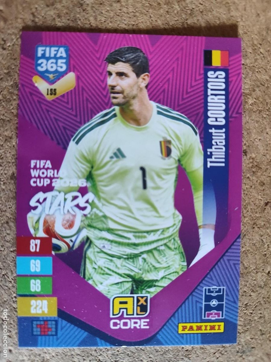 Football Stickers: ADRENALYN FIFA 365 2027 CARD CORE COURTOIS BELGICA # 155 PANINI