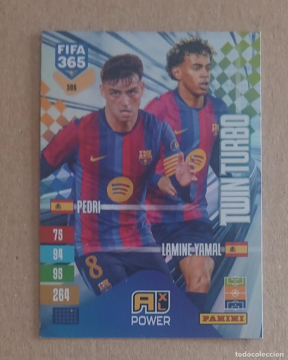 Cartes &agrave; collectionner de Football: CROMO n&ordm; 306 PEDRI-YAMAL BARCELONA TWIN TURBO ADRENALYN XL FIFA 365 2026-2027. Nuevo de sobre.