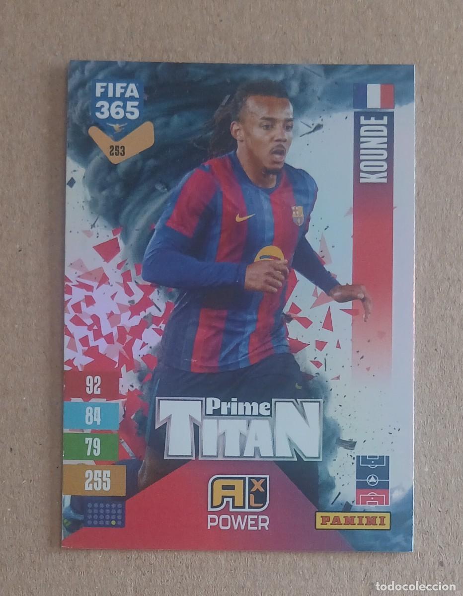 Figurine di Calcio: CROMO n&ordm; 253 KOUND&Eacute; BARCELONA PRIME TITAN ADRENALYN XL FIFA 365 2026-2027. Nuevo de sobre.
