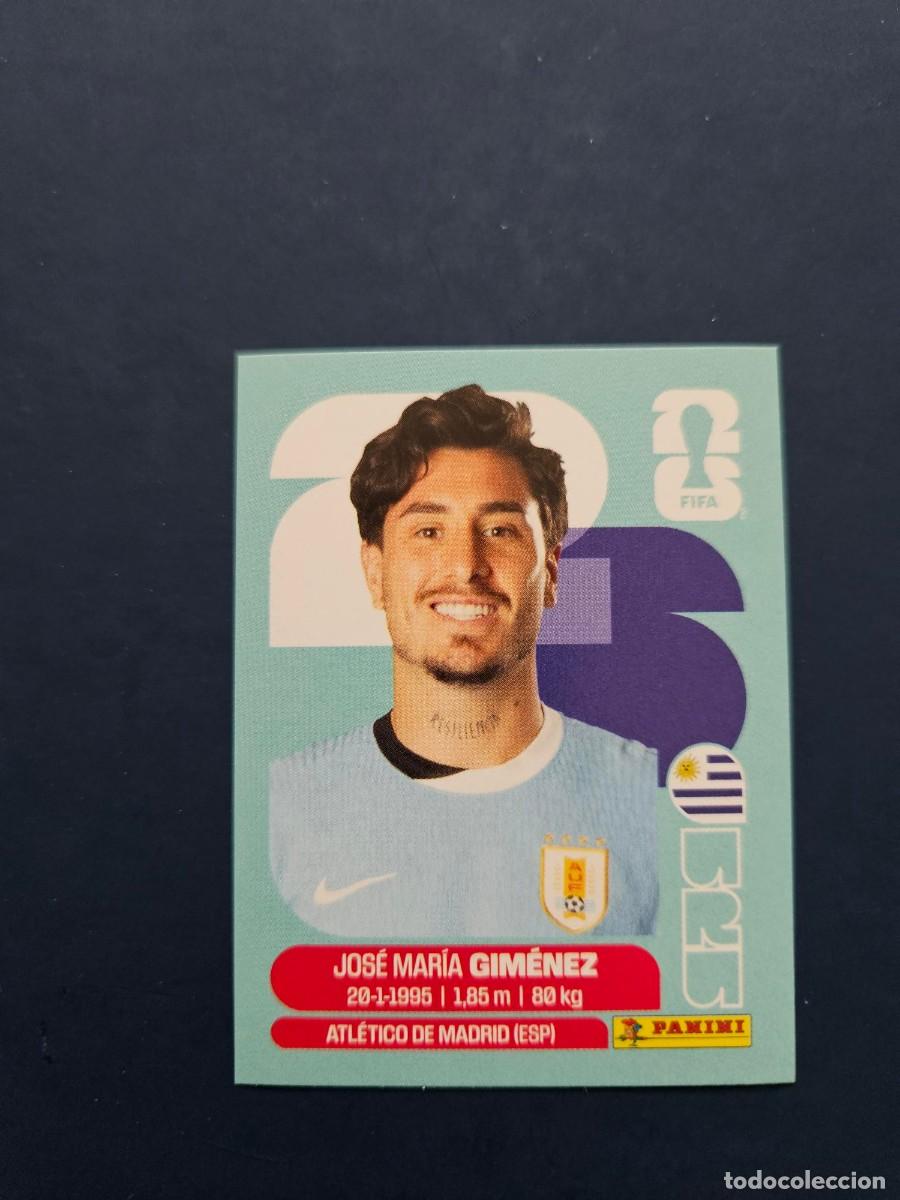 Fu&szlig;ball-Sticker: URU 5 JOSE MARIA GIMENEZ URUGUAY FIFA WORLD CUP MUNDIAL 26 2026 SIN PEGAR NUNCA PEGADO