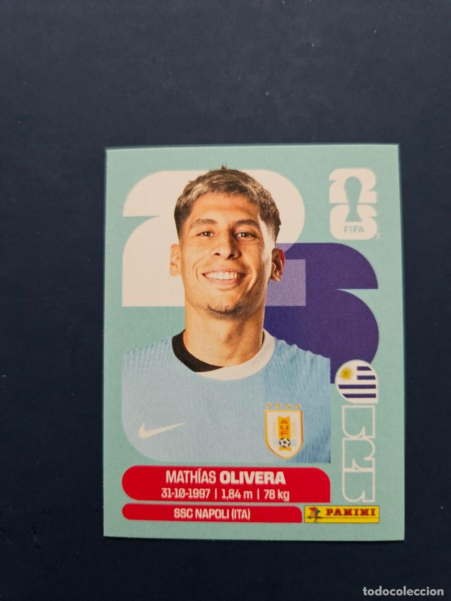 Fu&szlig;ball-Sticker: URU 7 MATHIAS OLIVERA URUGUAY FIFA WORLD CUP MUNDIAL 26 2026 SIN PEGAR NUNCA PEGADO
