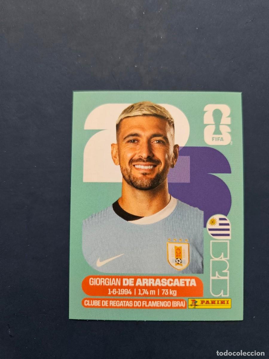 Fu&szlig;ball-Sticker: URU 11 GIORGIAN DE ARRASCAETA URUGUAY FIFA WORLD CUP MUNDIAL 26 2026 SIN PEGAR NUNCA PEGADO