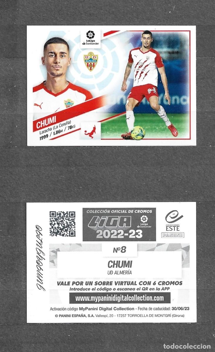 Cromos de Futebol: Liga este 22/23 - Chumi - N&deg; 8 - UD Almer&iacute;a