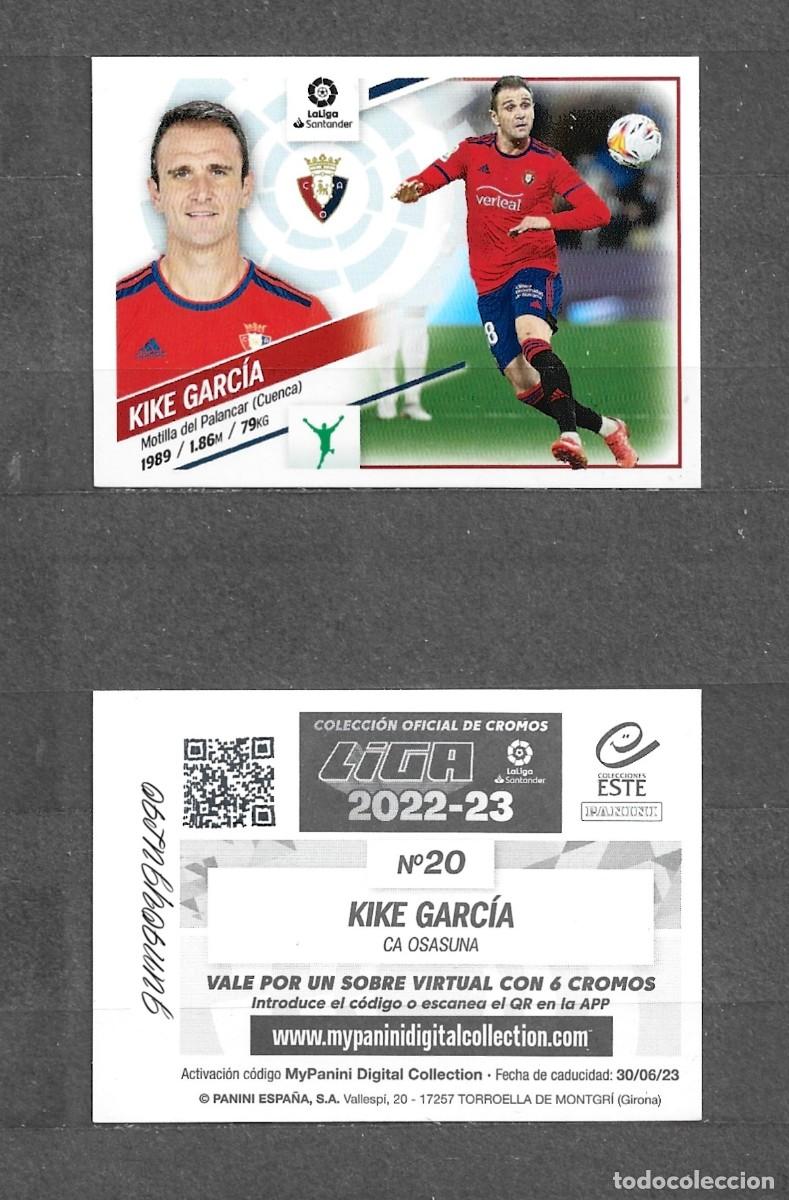 Cromos de Futebol: Liga este 22/23 - Kike Garc&iacute;a - N&deg; 20 - CA Osasuna