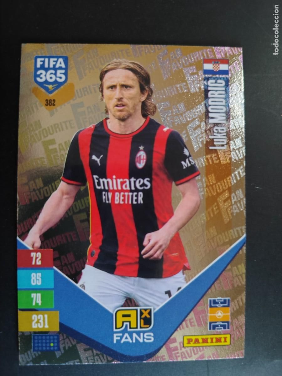 Cromos de f&uacute;tbol: ADRENALYN XL FIFA 365 2027 CARD FANS MODRIC AC MILAN # 382 PANINI
