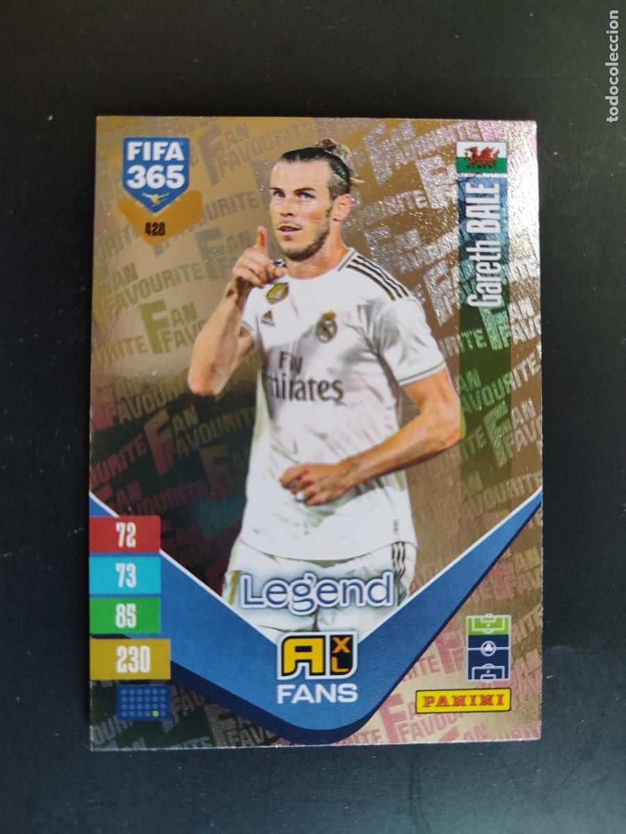 Cromos de f&uacute;tbol: ADRENALYN XL FIFA 365 2027 CARD FANS LEGEND GARETH BALE REAL MADRID # 428 PANINI