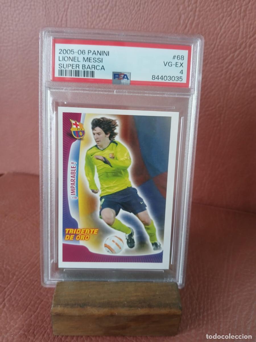 Cromos de f&uacute;tbol: 2005-06 PANINI LEONEL MESSI 68 SUPER BARSA PSA 4 - Foto 1