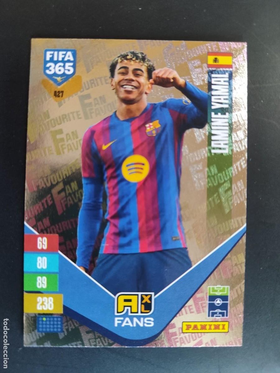 Fu&szlig;ball-Sticker: ADRENALYN FIFA 365 2027 CARD FANS LAMINE YAMAL FC BARCELONA # 427 PANINI