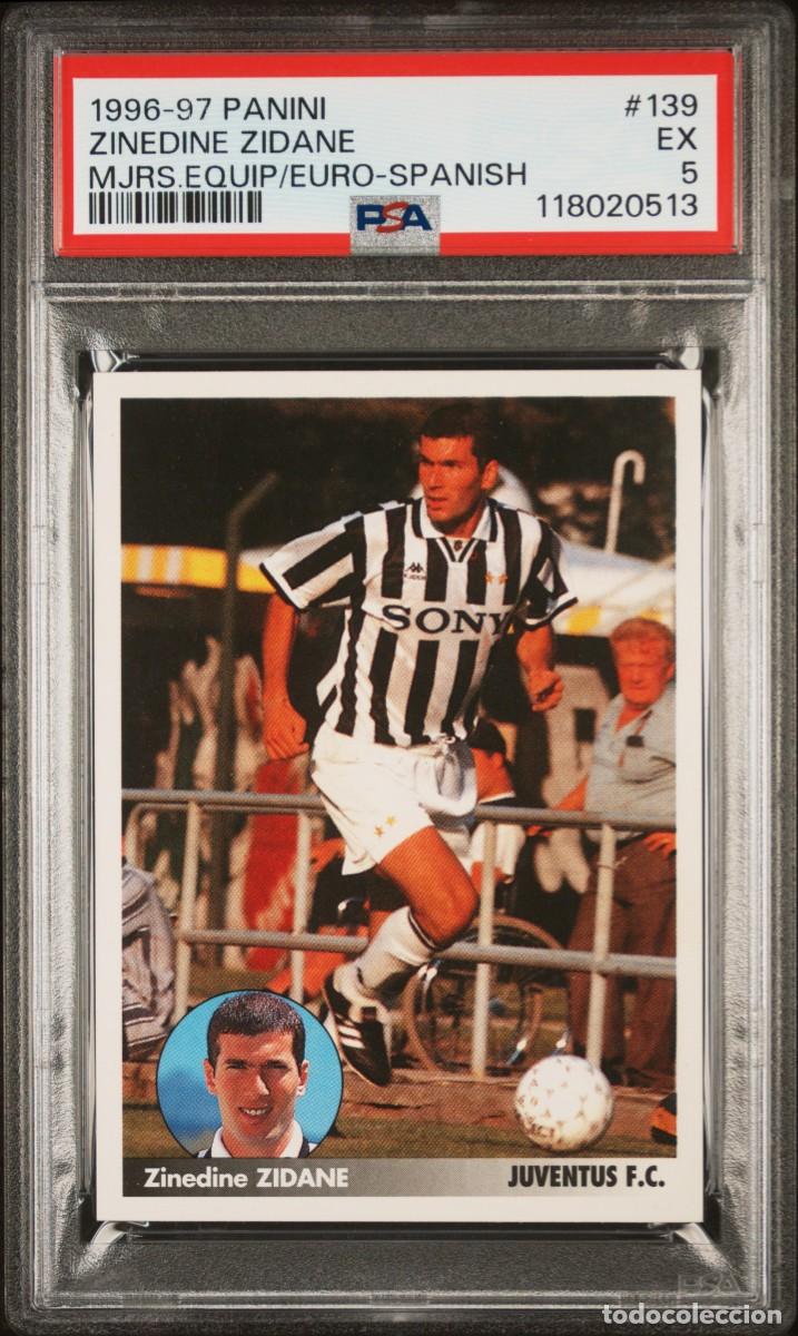 Figurine di Calcio: Zinedine Zidane #139 Juventus Panini Mejores Equipos Euro Spanish 1996 97 PSA 5