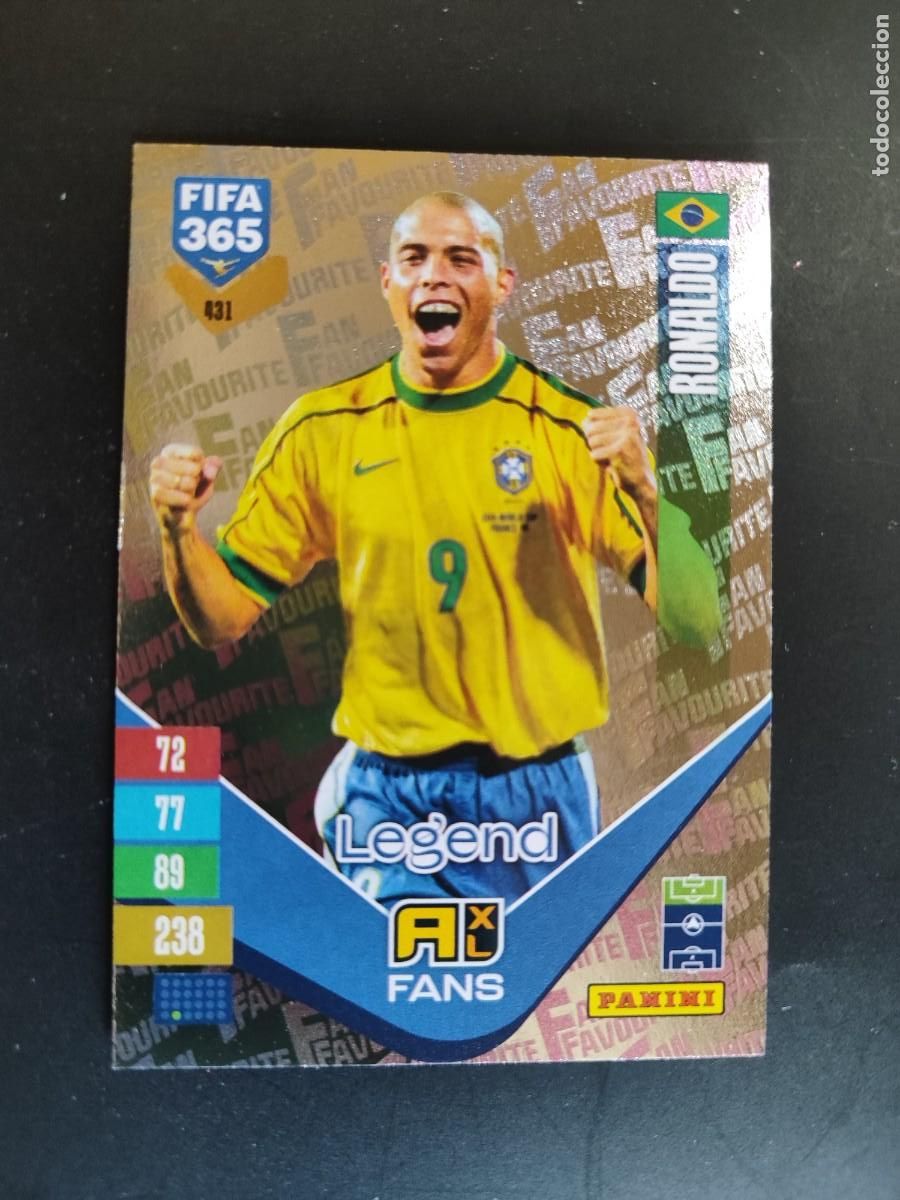 Football Stickers: ADRENALYN XL FIFA 365 2027 CARD FANS LEGEND RONALDO BRASIL # 431 PANINI