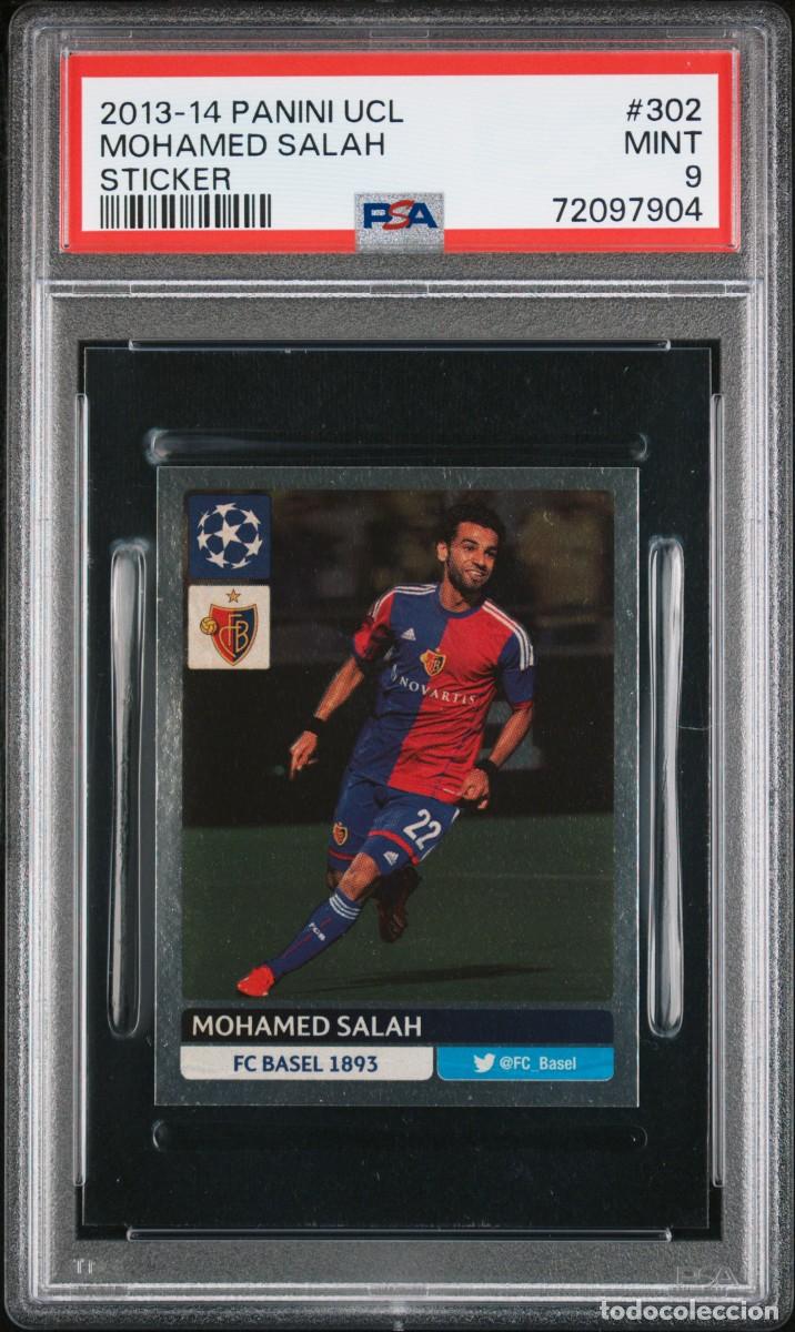 Figurine di Calcio: Rookie Mohamed Salah #302 Fc Basel Panini UCL 2013 14 Psa 9