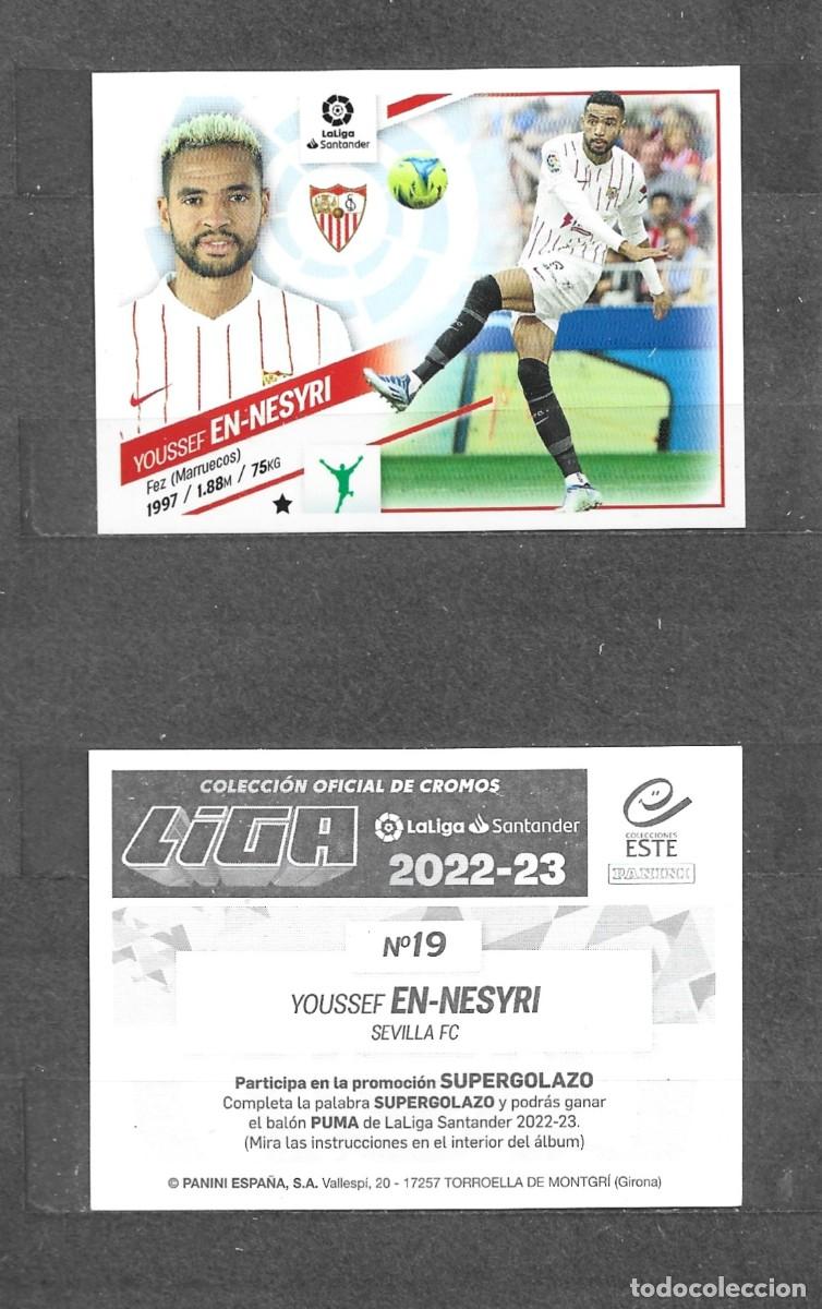 Fu&szlig;ball-Sticker: Liga este 22/23 - En-Nesyri - N&deg; 19 - Sevilla FC