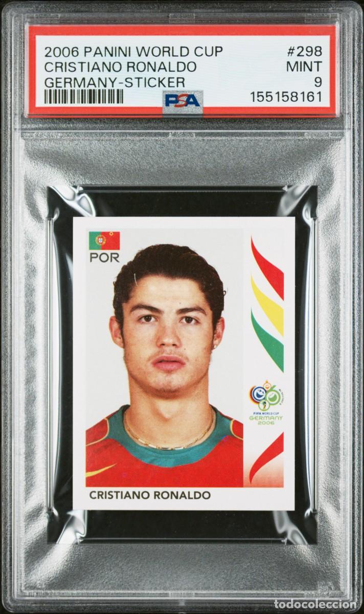 Football Stickers: Cristiano Ronaldo #298 Portugal Panini World Cup Germany Sticker 2006 PSA 9