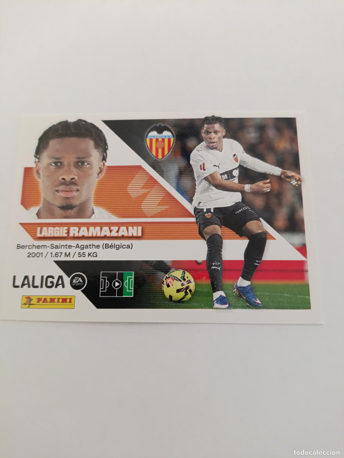 Cromos de f&uacute;tbol: LIGA ESTE 2026 2027 VALENCIA CF RAMAZANI N&ordm;19