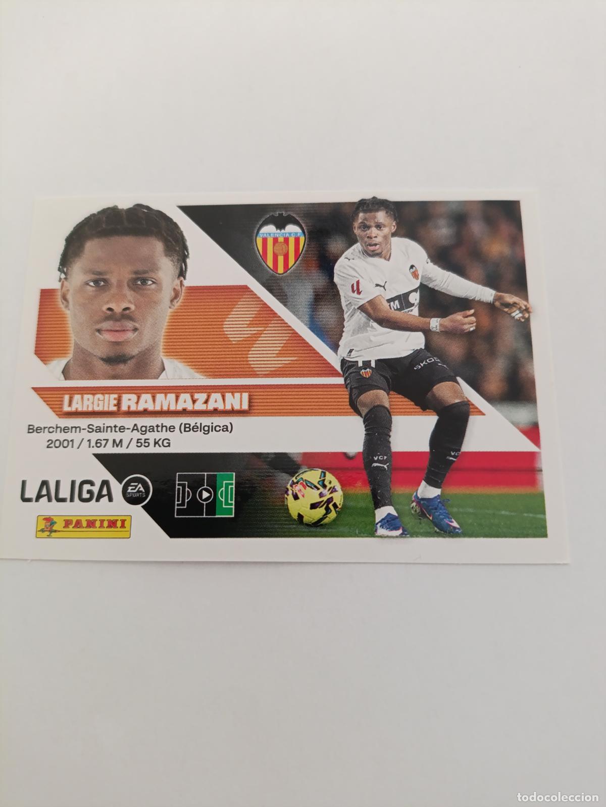 Cromos de f&uacute;tbol: LIGA ESTE 2026 2027 VALENCIA CF RAMAZANI N&ordm;19