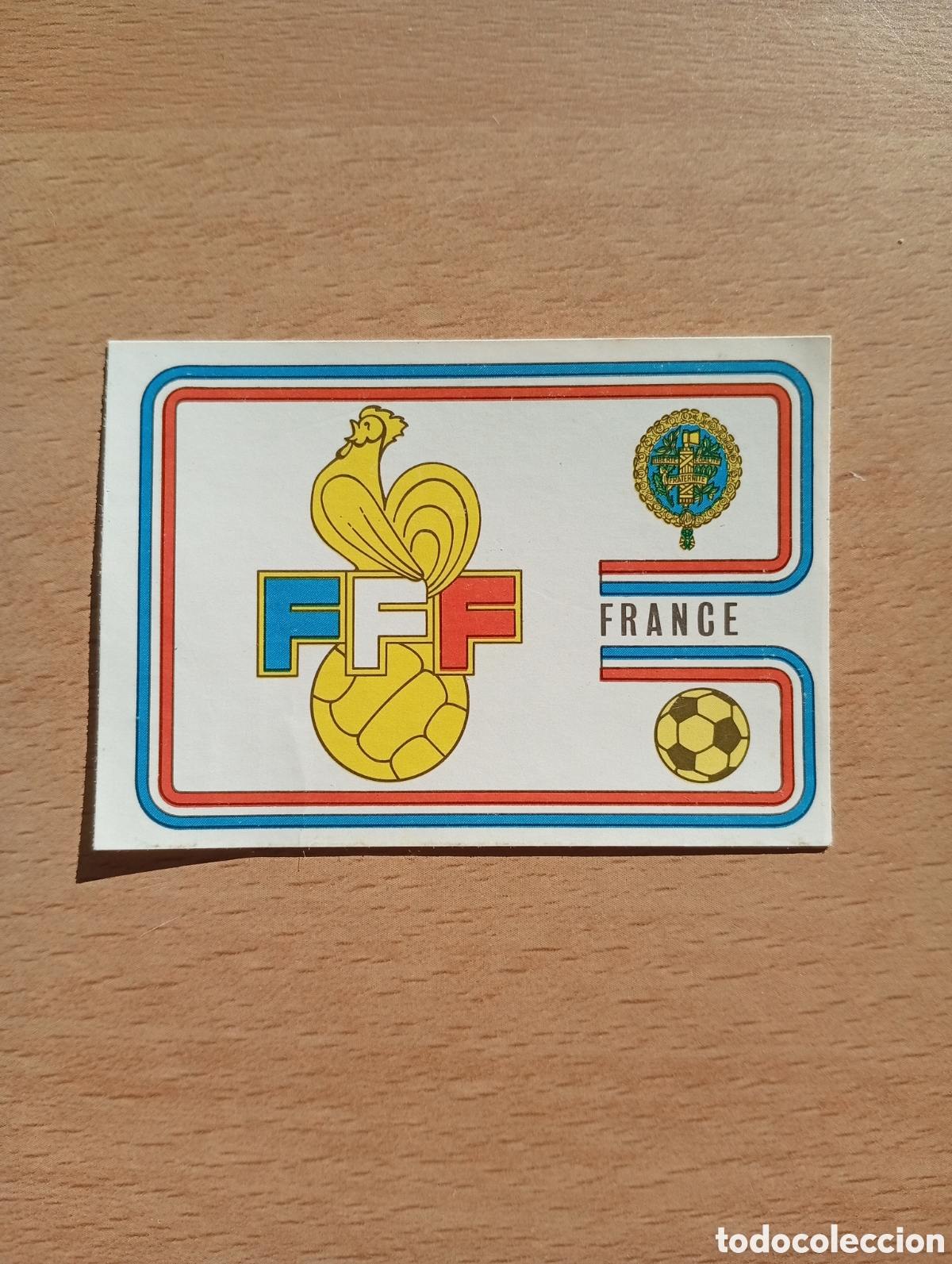 Fu&szlig;ball-Sticker: MUNICH 74 - N&ordm; 378 ESCUDO - FRANCIA - PANINI - CAMPEONATO MUNDIAL DE FUTBOL 1974
