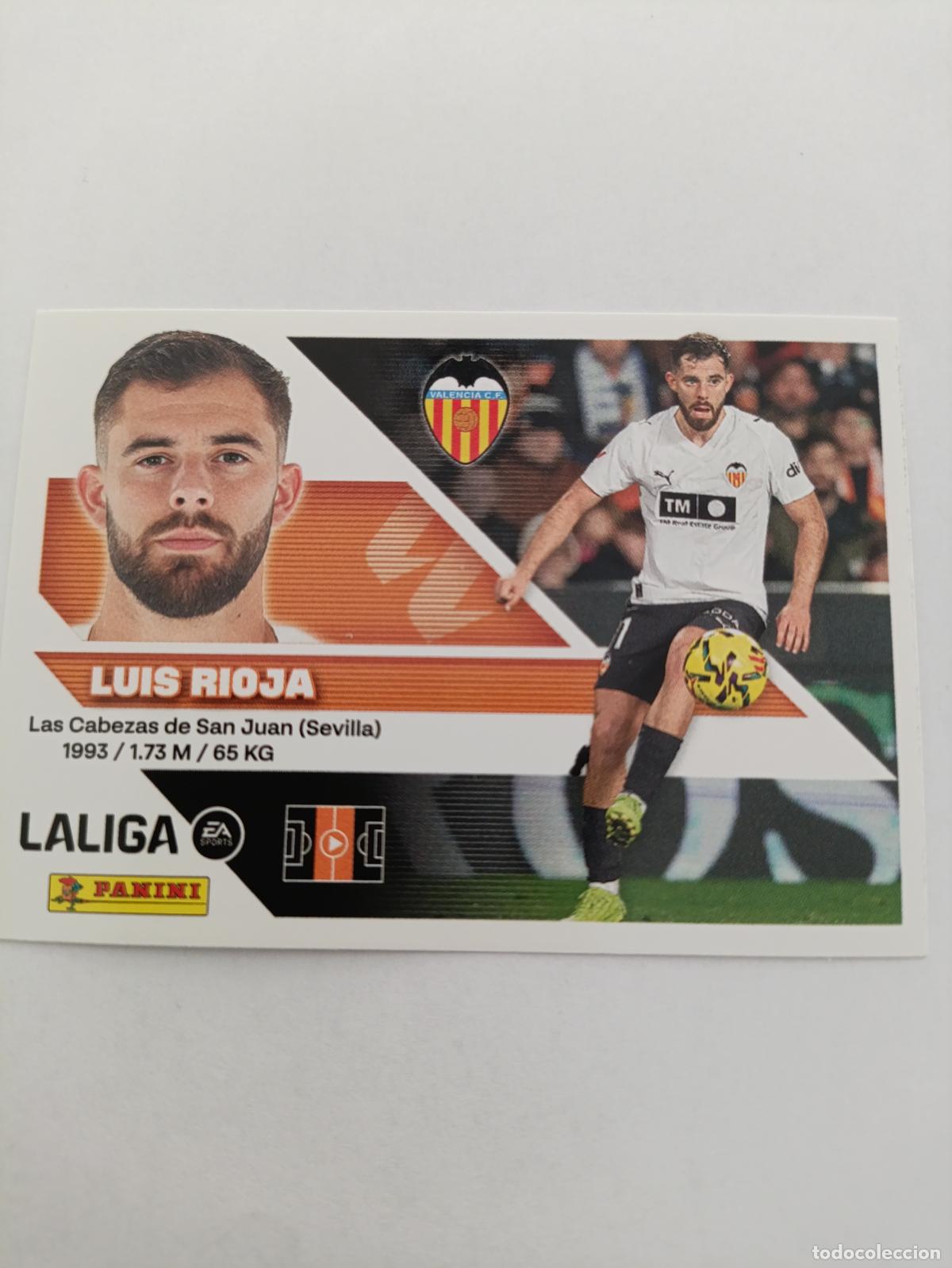 Cromos de f&uacute;tbol: LIGA ESTE 2026 2027 VALENCIA CF LUIS RIOJA N&ordm;14