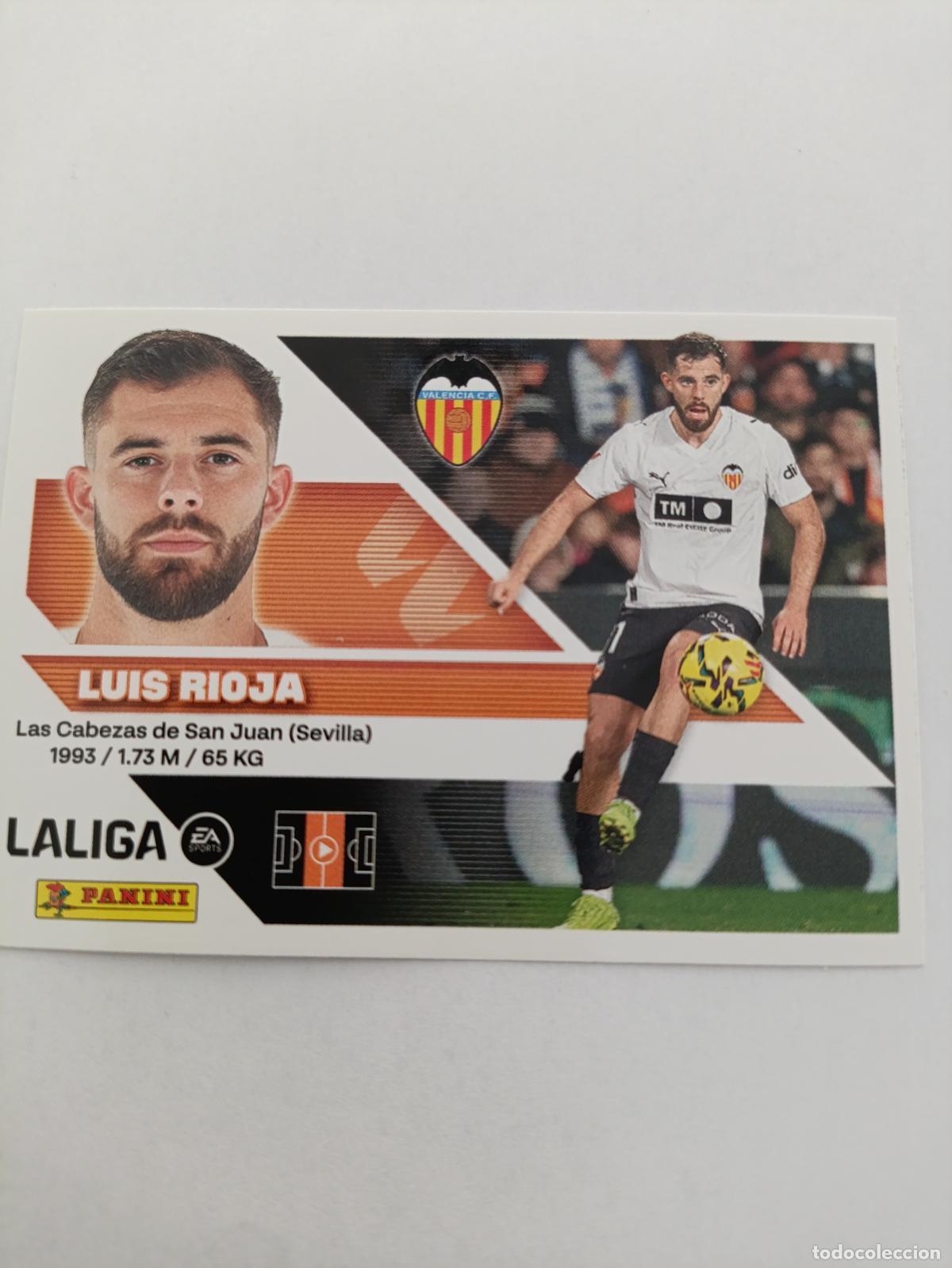 Cromos de f&uacute;tbol: LIGA ESTE 2026 2027 VALENCIA CF LUIS RIOJA N&ordm;14