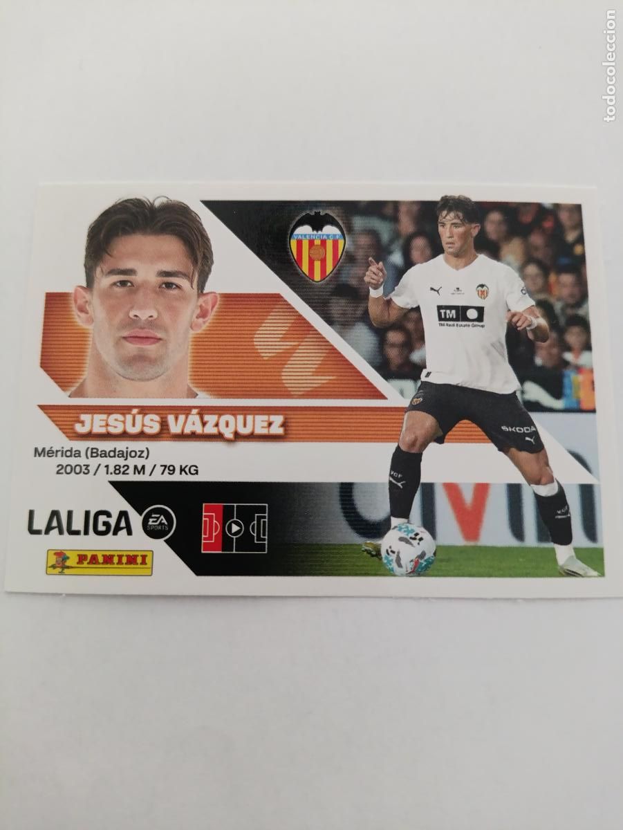 Cromos de f&uacute;tbol: LIGA ESTE 2026 2027 VALENCIA CF JESUS VAZQUEZ N&ordm;10