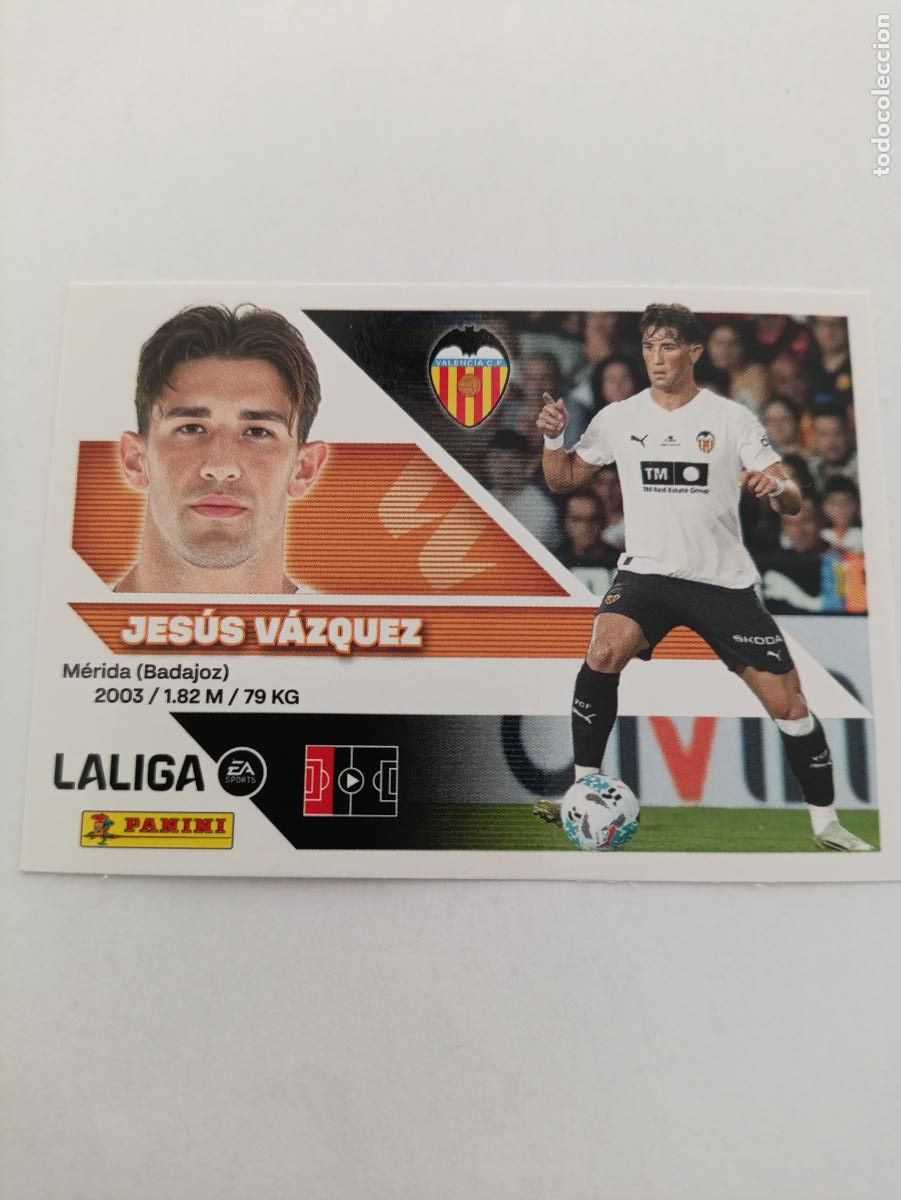 Cromos de f&uacute;tbol: LIGA ESTE 2026 2027 VALENCIA CF JESUS VAZQUEZ N&ordm;10