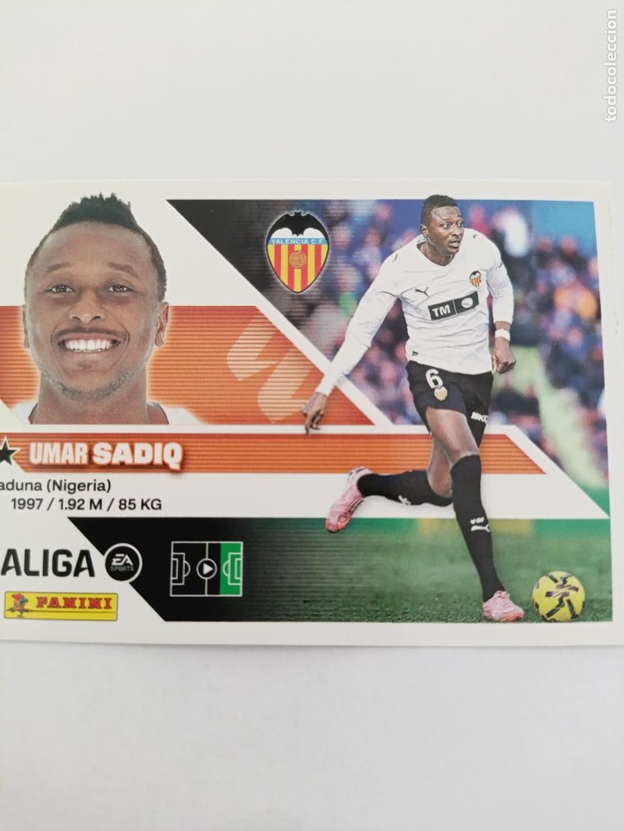 Cromos de f&uacute;tbol: LIGA ESTE 2026 2027 VALENCIA CF SADIQ N&ordm;20A