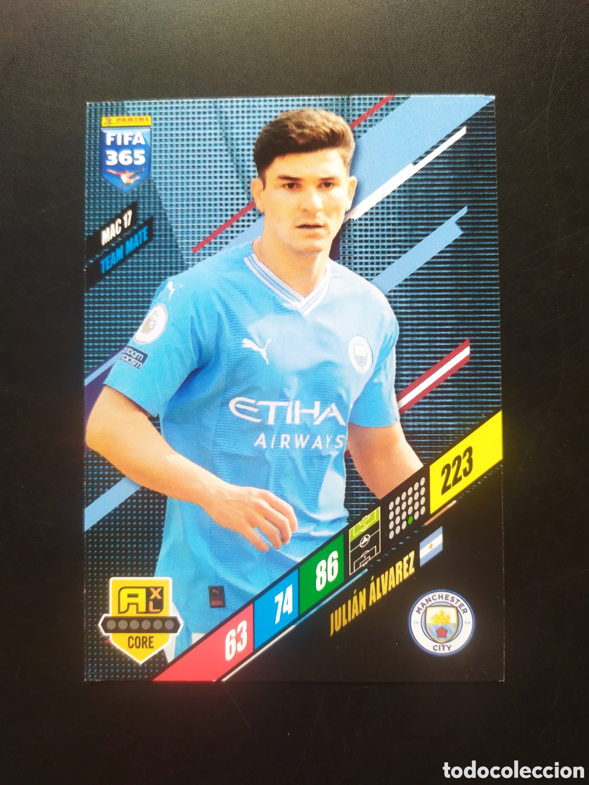Cromos de f&uacute;tbol: FIFA 365 adrenalyn 2023 2024 23 24 panini Juli&aacute;n Alvarez MAC17 Manchester City