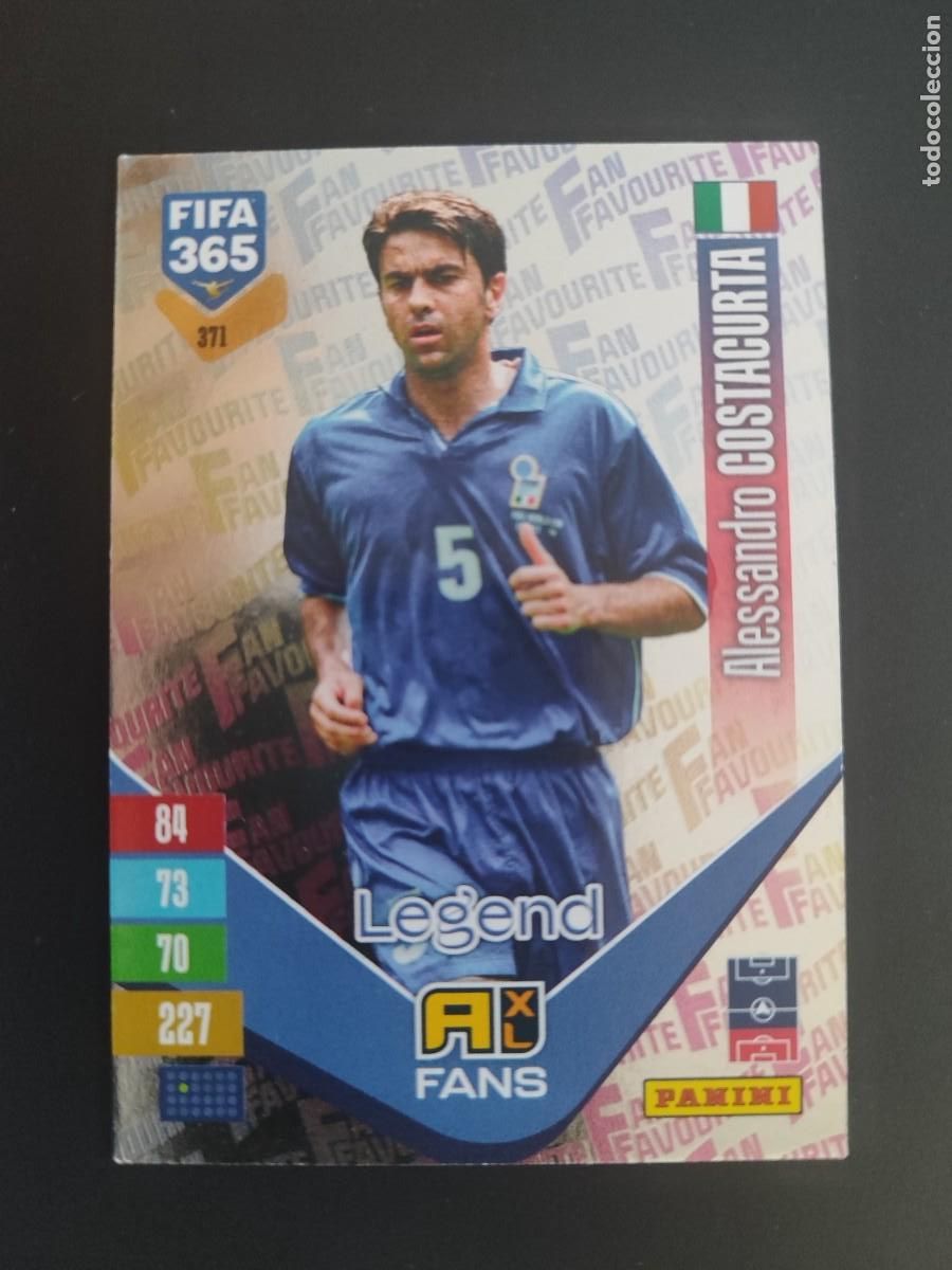 Cromos de f&uacute;tbol: ADRENALYN XL FIFA 365 2027 CARD FANS LEGEND COSTACURTA ITALIA # 371 PANINI