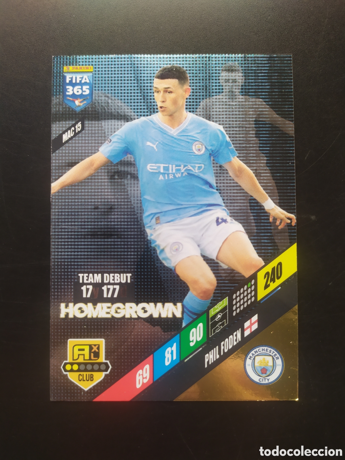 Fu&szlig;ball-Sticker: FIFA 365 adrenalyn 2023 2024 23 24 panini Phil Foden homegrown MAC15 Manchester City