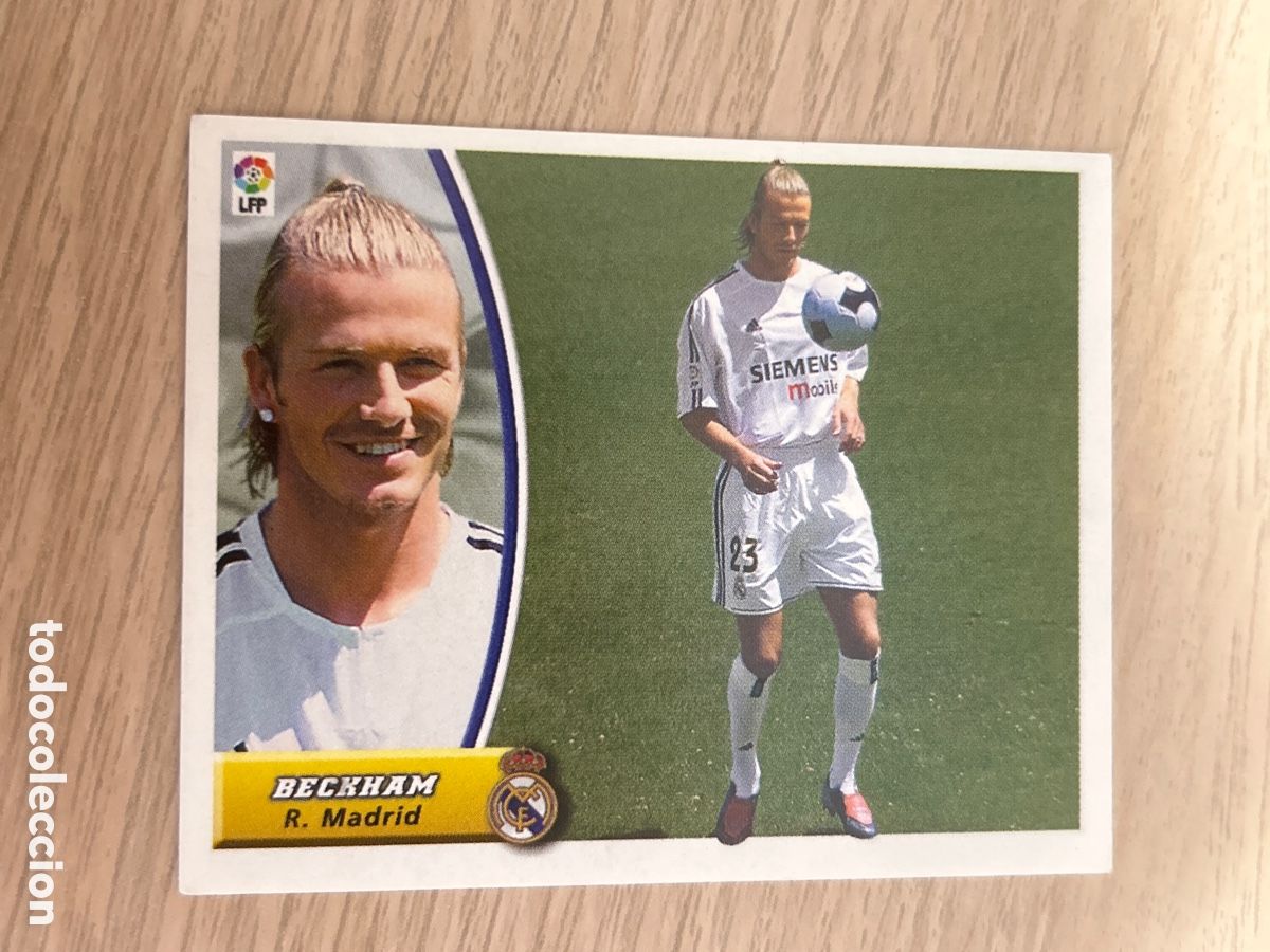 Fu&szlig;ball-Sticker: BECKHAM VERSION REAL MADRID LIGA ESTE 2003 2004 03 04 NUNCA PEGADO SIN PEGAR