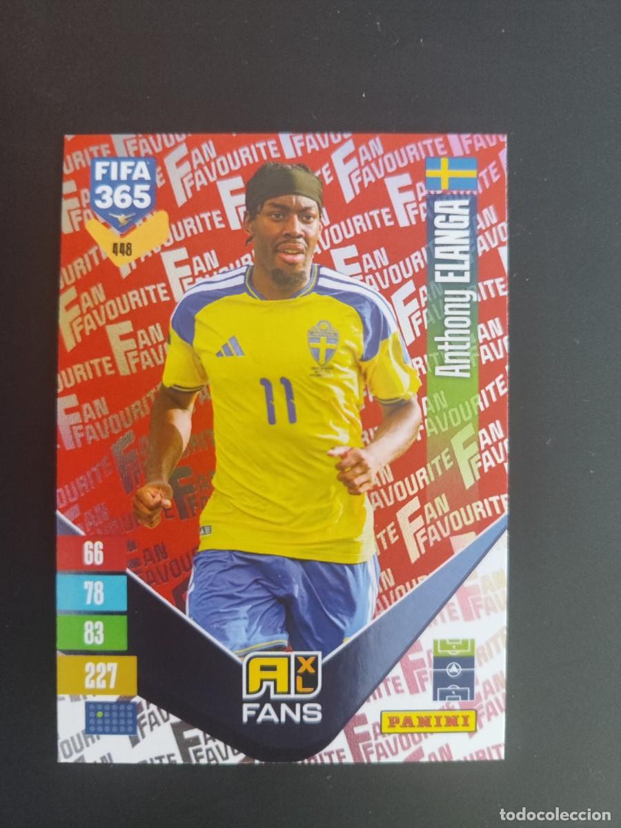 Football Stickers: ADRENALYN XL FIFA 365 2027 CARD FANS ELANGA SUECIA # 448 PANINI PARALELA ROJA