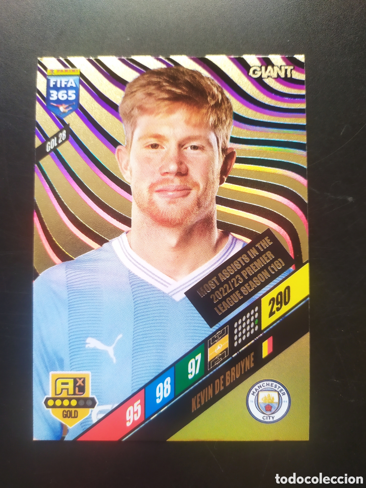 Fu&szlig;ball-Sticker: FIFA 365 adrenalyn 2023 2024 23 24 panini De Bruyne giant GOL28 Manchester City