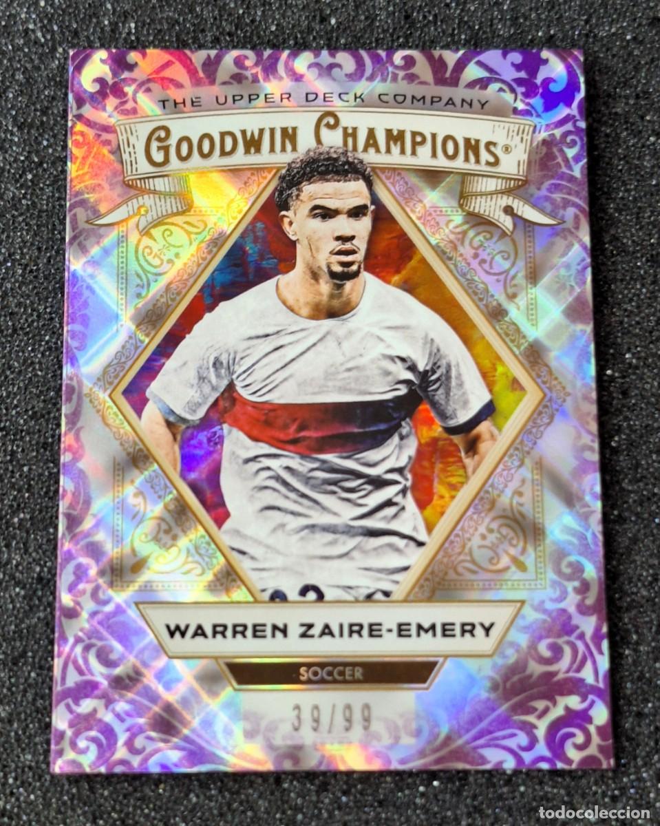 Fu&szlig;ball-Sticker: Warren Zaire-Emery Paris PSG Upper Deck Goodwin Champions 2025 Purple Diamond 39/99 #33