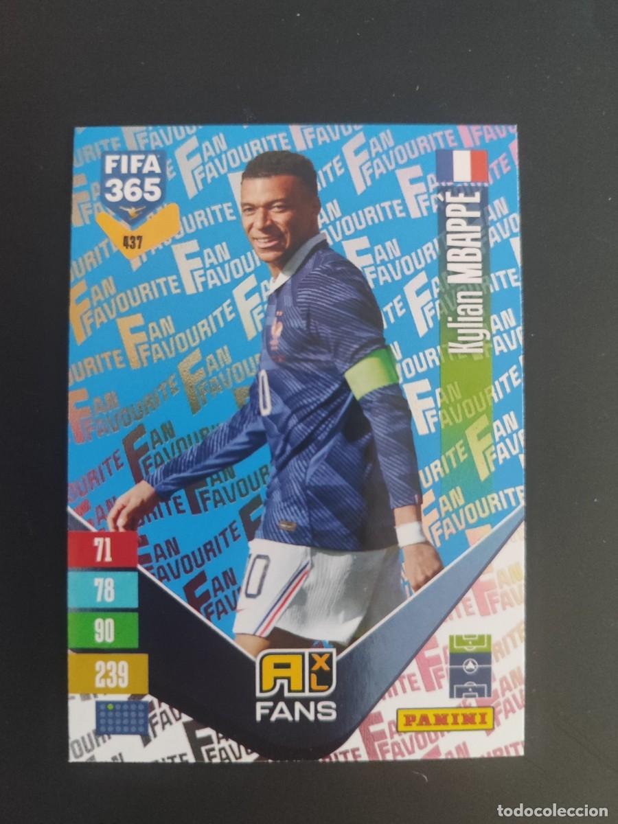 Fu&szlig;ball-Sticker: ADRENALYN XL FIFA 365 2027 CARD FANS MBAPPE FRANCIA # 437 PANINI PARALELA AZUL