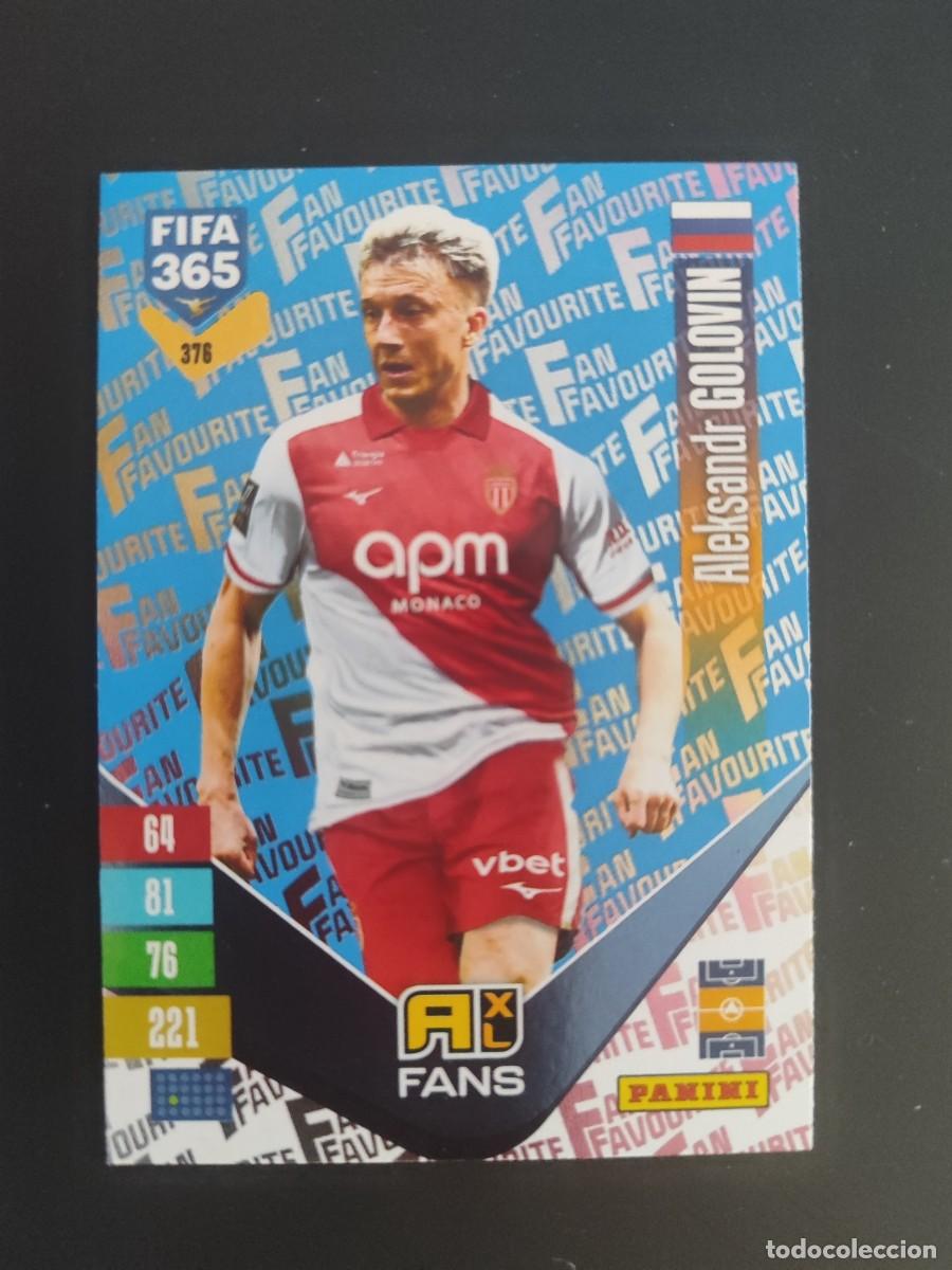Fu&szlig;ball-Sticker: ADRENALYN XL FIFA 365 2027 CARD FANS GOLOVIN MONACO # 376 PANINI PARALELA AZUL