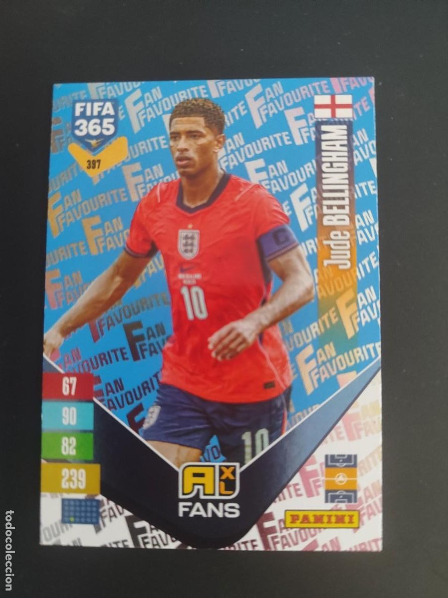 Figurine di Calcio: ADRENALYN XL FIFA 365 2027 CARD FANS BELLINGHAM INGLATERRA # 397 PANINI PARALELA AZUL