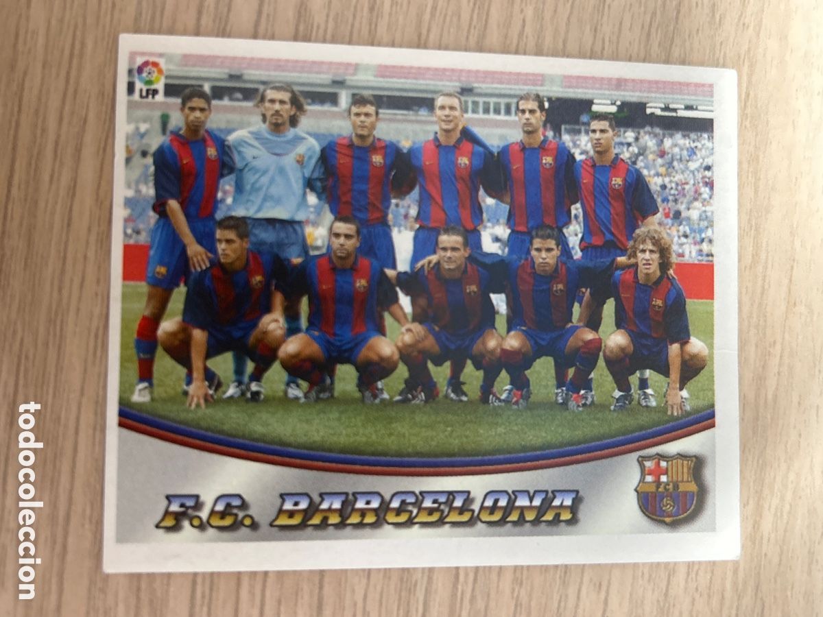 Figurine di Calcio: BARCELONA ALINEACI&Oacute;N ALINEACIONES LA RAZ&Oacute;N LIGA ESTE 2003 2004 03 04 NUEVO SIN PEGAR