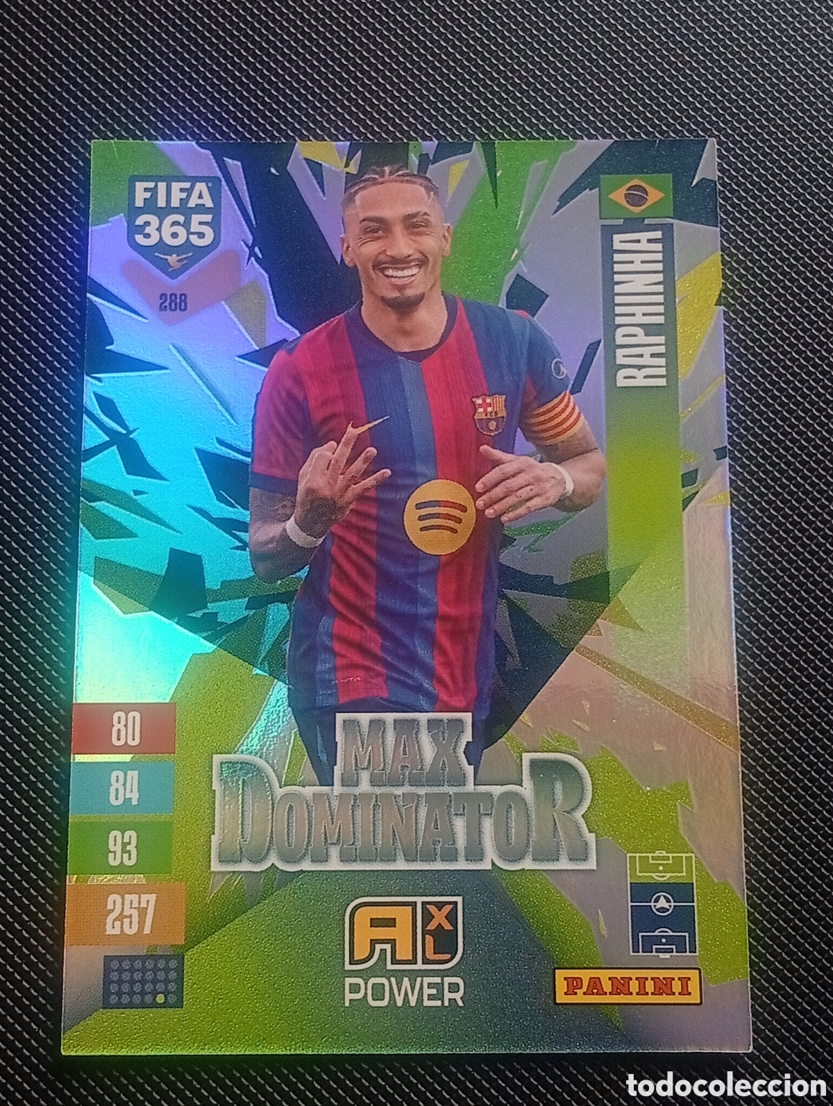 Figurine di Calcio: 288 RAPHINHA BARCELONA BRASIL MAX DOMINATOR ADRENALYN FIFA 365 PANINI 2026 2027 26 27 CROMOS CARDS