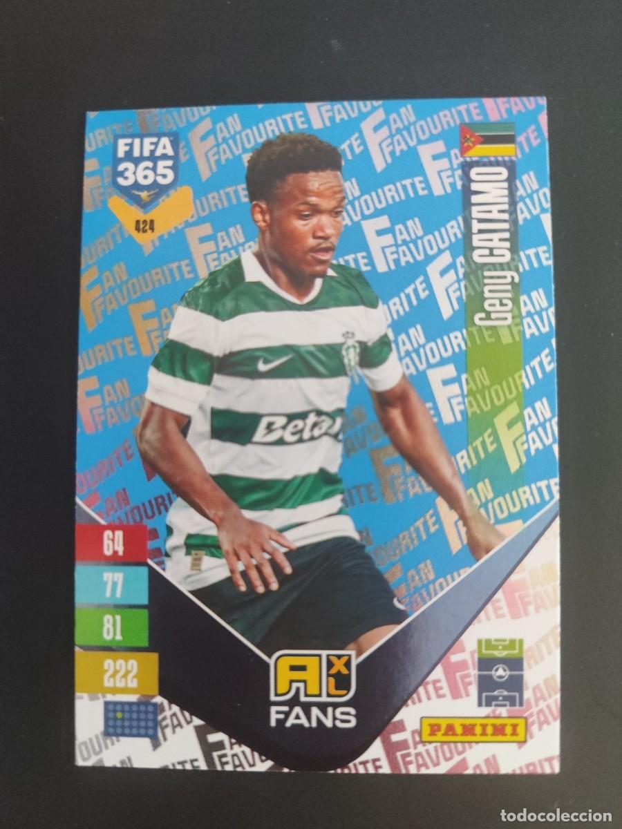 Cromos de f&uacute;tbol: ADRENALYN XL FIFA 365 2027 CARD FANS CATAMO SPORTING DE PORTUGAL # 424 PANINI PARALELA AZUL