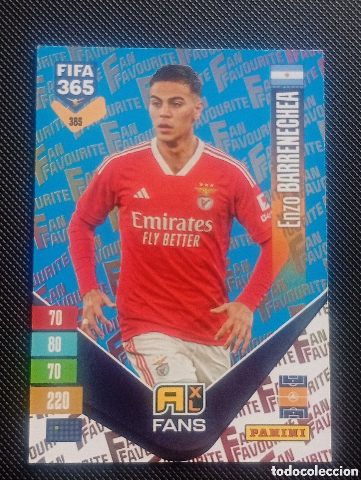 Cromos de f&uacute;tbol: 385 paralela blue BARRENECHEA BENFICA ARGENTINA ADRENALYN FIFA 365 PANINI 2026 2027 26 27 CROMOS
