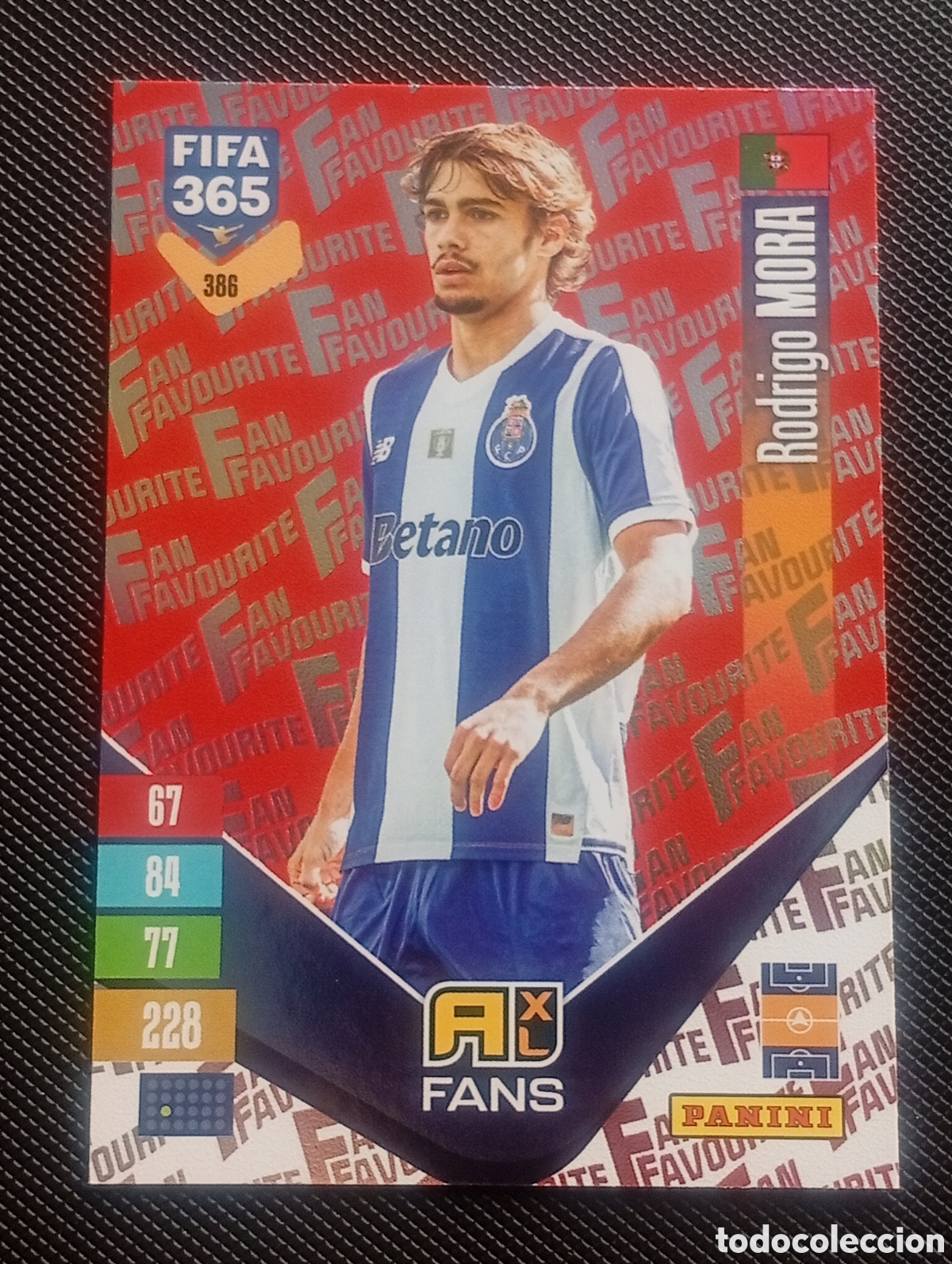Cromos de f&uacute;tbol: 386 paralela red RODRIGO MORA PORTO PORTUGAL ADRENALYN FIFA 365 PANINI 2026 2027 26 27 CROMOS
