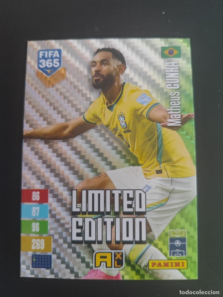 Cromos de f&uacute;tbol: ADRENALYN XL FIFA 365 2027 CARD LIMITED EDITION VERDE CUNHA BRASIL # PANINI